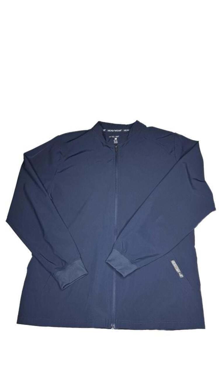 Heal Wear Unisex Full Zip Scrub Jacket Style DDJ-010 Navy Blue Size M